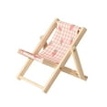 thumbnail image 2 of Soporte de madera plegable perfke Casa de muñecas Escritorio en miniatura Adorno ajustable Silla de playa Fresa, 2 of 7