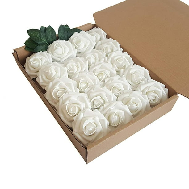 2550pcs Foam Artificial Rose Heads Flowers Wedding Bride Bouquet Home