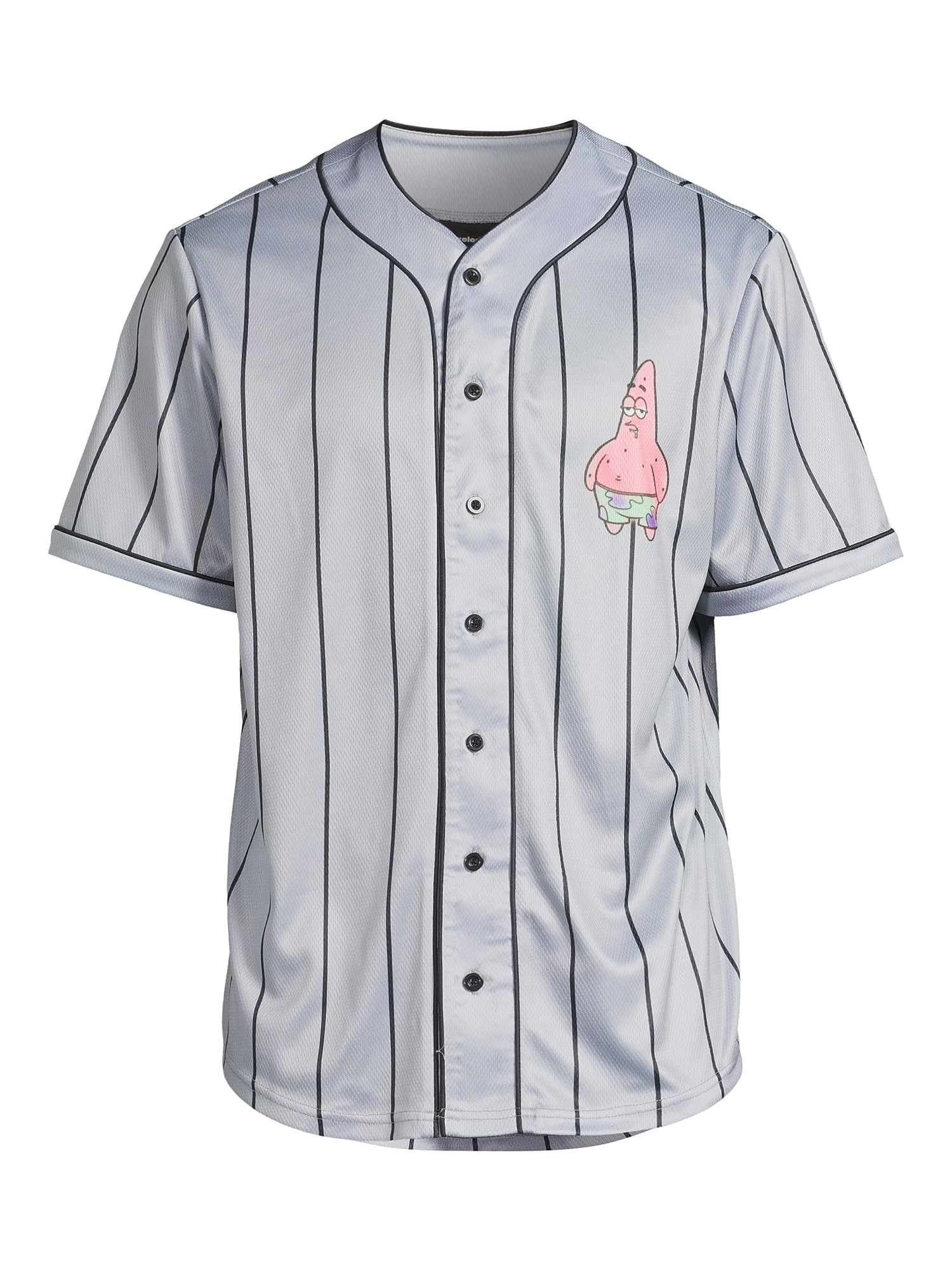 SpongeBob Patrick Star Men’s Graphic Baseball Jersey with Short Sleeves, Sizes S-3X