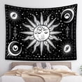 thumbnail image 1 of Tapiz colgante de pared con diseño de mandala de sol y luna, 150 x 130 cm, 1 of 1