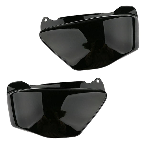 2 piezas de cubiertas de lateral de batería cromadas para motocicleta, ABS de dos izquierdo y derecho para piezas Negro shamjiam Cubierta de baterías