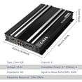 thumbnail image 3 of Amplificador de poder Amplificador de audio para automóvil de 4 canales Amplificador de alta potencia de 5800 W Amplificador de potencia de cuatro vías ultradelgado de 12,0 V Clase A/B, 3 of 8