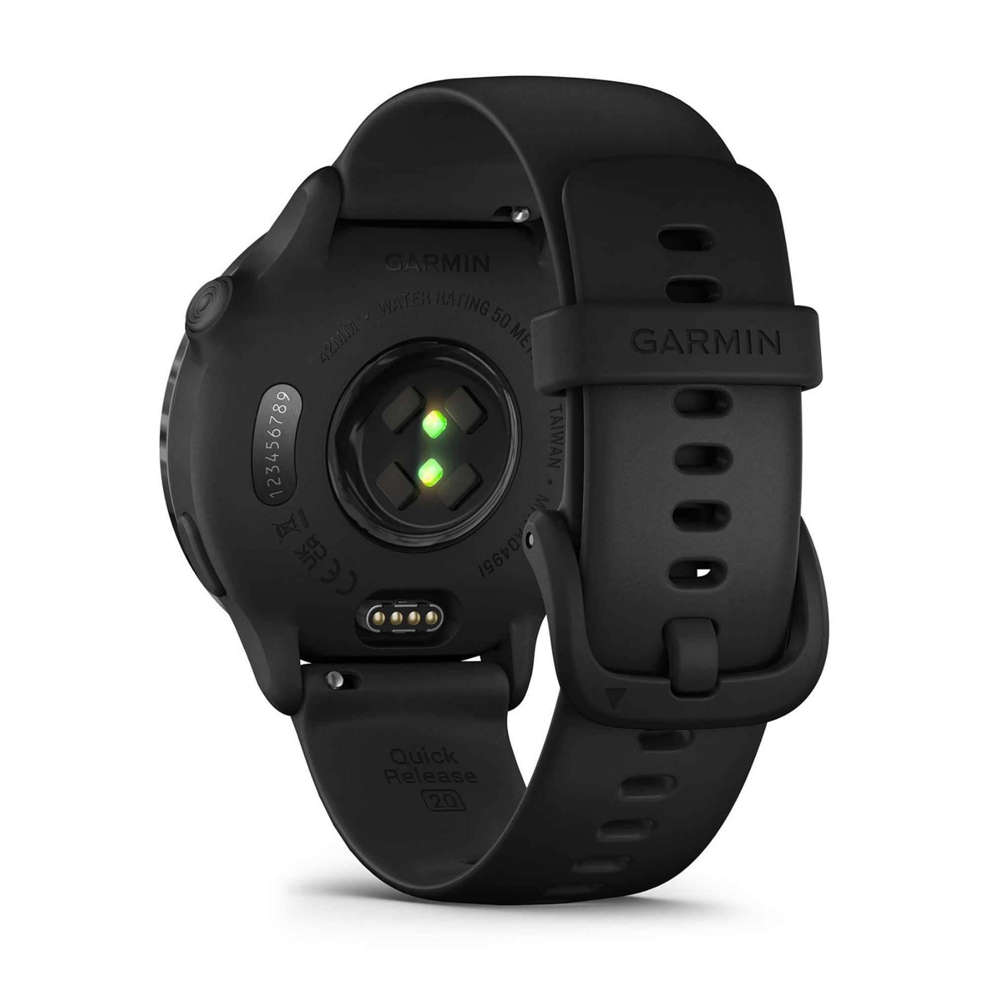 Garmin vivoactive 6 GPS Smartwatch (Slate with Black Band) Bundle with 45W 2-Port Car Charger, Portable Charger Stand, and Tempered Glass Screen Protector Film (40mm) (4 Items)