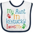 thumbnail image 3 of Inktastic My Aunt in Kentucky Loves Me Boys or Girls Baby Bib, 3 of 4
