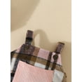 thumbnail image 4 of Suealasg Baby Girl Fall Skirt Outfits Long Sleeve Romper +Plaid Overall Dress +Headband Set 3M 6M 9M 12M 18M Toddler Girl 3 Piece Autumn Party Clothes, 4 of 9