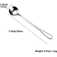 thumbnail image 2 of Long Handle Ice Cream Spoon Sets, COMIART Stainless Steel Flat Head Mixing Stiring Spoons for Home Party Bar, Mirror Polished Flatware, Pack of 8 Ice shovel, 2 of 12