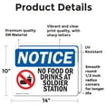 thumbnail image 2 of (2 Pack) No Food Or Drink At Solder Station Sign, 2 of 7
