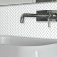 thumbnail image 3 of Walplus Peel and Stick Backsplash White Herringbone 3D Tile Decals 8 Sheets 11" x 8", 3 of 7