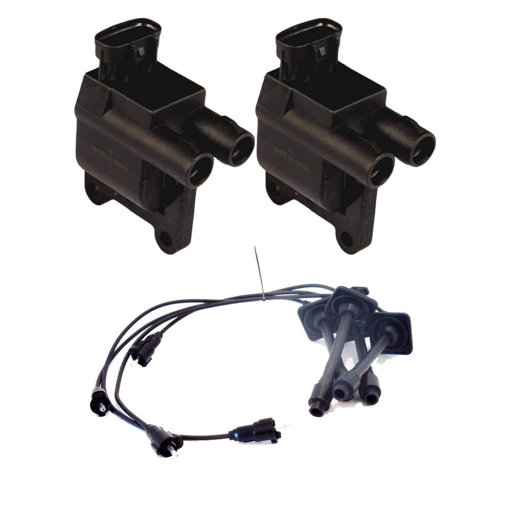 Set of ISA Ignition Coil and Wireset Compatible with 19982000 Toyota
