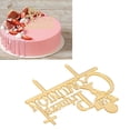 thumbnail image 4 of Decoración para tarta exquisita decoración para tarta de cumpleaños decoración para tarta de acrílico dorado respetuosa con el medio ambiente para decoración de fiestas Fugacal Otros, 4 of 8