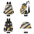 thumbnail image 4 of FORMRS Mini Backpack Purse for Women Travel Daypack Casual Shoulder Bag, Retro Colorful Stripes, 4 of 7