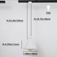 thumbnail image 3 of FSLiving H Type Track Light,White Iron DIY Ceiling Spot Lighting, Flexibly Rotatable Light Goose Neck, Adjustable Island Lighting Mini Halo Track Mounted Pendant Lamp with Lampshade(9 Colors), 3 of 9