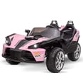 thumbnail image 1 of 12V Two Seat Kids Ride on Racing Sport Slingshot Car Pink, 1 of 5