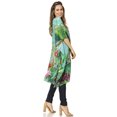 thumbnail image 4 of Sakkas Zeni Women's Short sleeve V-neck Summer Floral Print Caftan Dress Cover-up - 439 - One Size, 4 of 5