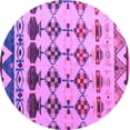 thumbnail image 1 of Ahgly Company Indoor Round Abstract Purple Modern Area Rugs, 6' Round, 1 of 4