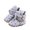 Grey, variant on Baby Girls Boys Star Print Booties Soft Non Sole Winter Warm Cozy Toddler First Crib Shoes Winter Toddler Shoes Girls, Size 18-24 Months