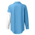 thumbnail image 5 of Vedolay Shirts for Women Plus Size 3/4 Sleeve Button Down Shirts Dressy Casual Loose Fit Tshirts Blue,S, 5 of 5