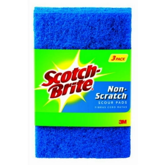 Scotch-Brite 623-10 Multi-Purpose Non-Scratch Scour Pads, 3-Pack, Each