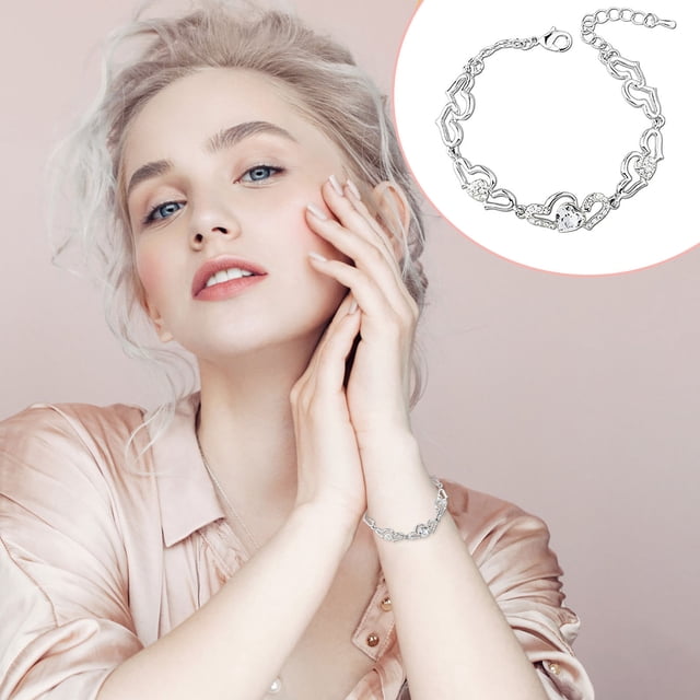 Xihbxyly dia del primer ministro Pulsera Versatilidad en forma de Corazón de Melocotón en Artesanías Versatilidad, Elegante y Frescas