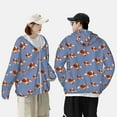 thumbnail image 2 of Sun Protection Hoodie Jacket - Cute Dog Blue Sun Shirts For Men Women Long Sleeve With Pocket Lightweight Outdoor, 2 of 2