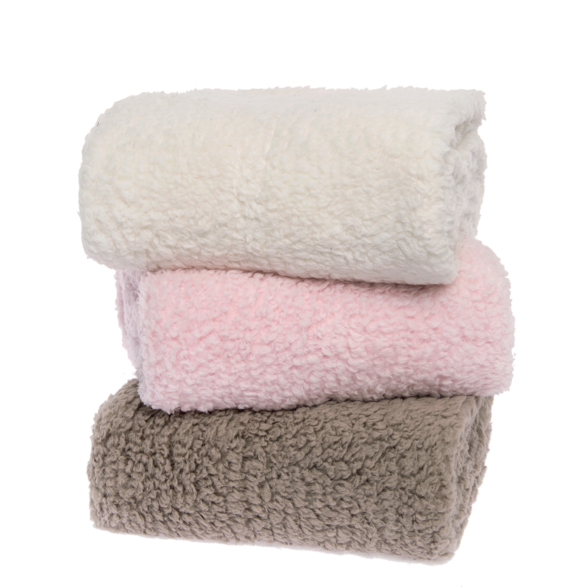 Mainstays Sherpa Throw Blanket, 50" X 60", Light Pink - image 4 of 5
