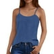thumbnail image 1 of Top sin tirantes holgado con tirantes de seda helada de color liso y espalda arrugada para mujer - Poliéster suave, transpirable y ligero, tallas S-XXL, perfecto para primavera/verano, 1 of 5