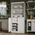 thumbnail image 4 of Palace Imports 100% Solid Wood 32" Kitchen Pantry Storage Cabinet with Doors, Adjustable Shelves and 2-Drawers, White, 4 of 5
