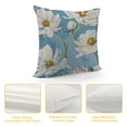 thumbnail image 4 of SHANXI  Spring Pillow Covers,Flowers Decorations Seasonal Farmhouse Summer Pillow Case Decor for Sofa Couch (Blue)  12x12in, 4 of 5