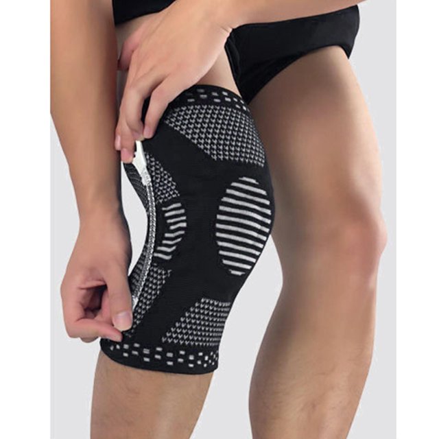 Rodillera, rodillera de compresión para hombres y mujeres, correr, senderismo, artritis, ACL, lagrimeo menisco, deportes - Negro XL XL negro Macarena manga de la rodilla