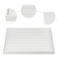 thumbnail image 3 of Bandeja de joyería apilable de cuero PU Estilo de tira plana, vitrina de bandejas organizadoras de cajón de joyería, para pulseras, pendientes, blanco, 3 of 7