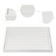 thumbnail image 3 of Bandeja de joyería apilable de cuero PU Estilo de tira plana, vitrina de bandejas organizadoras de cajón de joyería, para pulseras, pendientes, blanco, 3 of 7