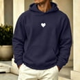 thumbnail image 2 of Turilly Hoodies Men Mid Weight Fleece Hoodie With Front Pocket Soft Casual Pullover Top, 2 of 6