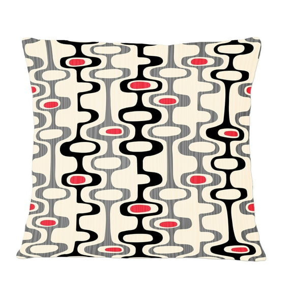 Designart Retro Abstract Design IX' Mid-Century Modern Throw Pillow - 12x20