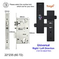 thumbnail image 2 of Door Lock, Electronic Door Lock With Tuya APP Remotely / Biometric Fingerprint /Smart Card / Password /Key ,Easy to Install, 2 of 7