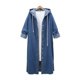 thumbnail image 1 of Winter Women Oversized Long Denim Jacket Jean Coat Hooded Outwear, 1 of 1