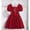 Red, variant on Teen Girl Christmas Dress Crew Neck A-Line Short Sleeve Girls Winter Dresses Girls Outfits Size 13-14 Years Girls Clothes