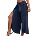 thumbnail image 2 of TYGHBN Womens Wide Leg Pants Flowy Summer Business Work Casual Beach Palazzo Pants Business Casual Pants for Women plus Size Wide Legged Pant Long Linen Pants Women Womens Pant Romper Casual Workout, 2 of 7