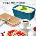 thumbnail image 4 of DOLITY Porcelain Butter Dish, with Sealed Lid Microwave Safe Cheese Storage Box, Butter Green, 4 of 7