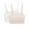 Light Buff/White, variant on Women's Hanes DHO104 Stretch Long Line Pullover Bralette - 2 Pack (Light Buff/White 2X)