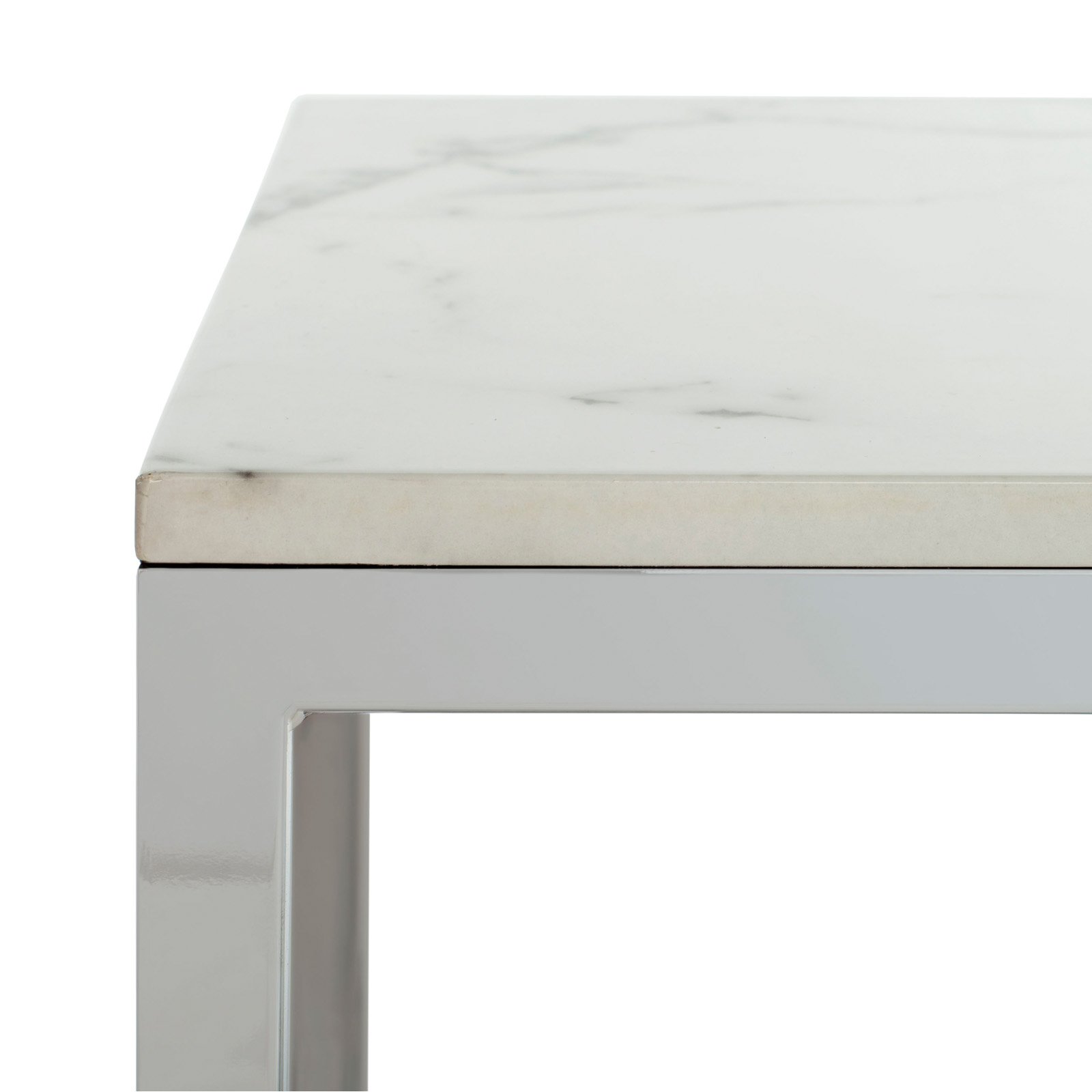 SAFAVIEH Bethany Square Modern Glam End Table, White Marble/Brass - image 4 of 11