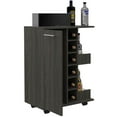 thumbnail image 4 of Pemberly Row Bar Cart Cabinet with 6-Cubbies and 2-Shelves in Espresso, 4 of 11