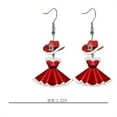 thumbnail image 3 of Cififendec Snowman Acrylic Dangle Earrings for Women Festive Earrings Cartoon Santa Hat Kitty Earrings Christmas Dress Earrings for Christmas Jewelry, 3 of 6