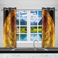 thumbnail image 2 of YUSDECOR Rideau de Fenêtre Arbres Rideau de Cuisine 26x39 Pouces, Deux Pièces, 2 of 2