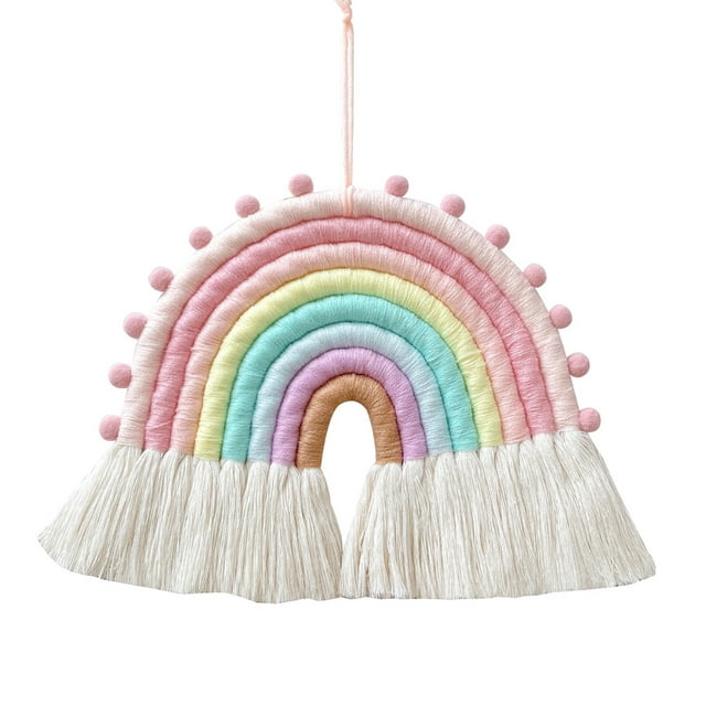 Large Rainbow Wall Hanging, Macrame Rainbow Wall Hanging Nursery Boho Decor Kids Room