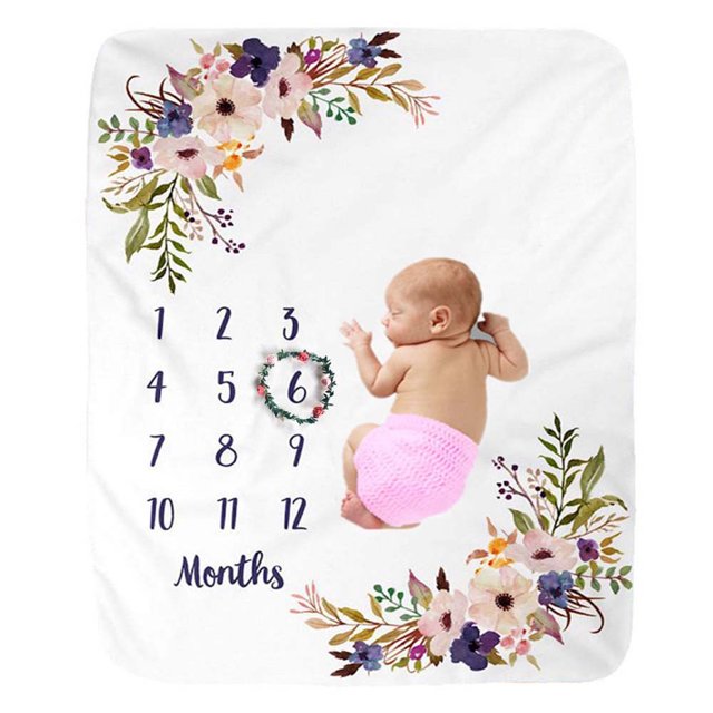 Manta de hito para bebé, manta creativa para el mes del bebé, manta de fondo para fotos para enviar accesorios, suministros para bebé