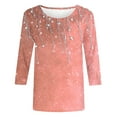 thumbnail image 3 of Cilsoka Oversized Tshirts for Women Workout Plus Size Tops for Women Pink Long Sleeve Cotton Shirts for Women Loose Fit Plus Size Blouses for Women Casual My Orders past Orders, 3 of 4