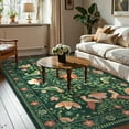 thumbnail image 2 of Lahome Decor 6'x9' Boho Bird Area Rugs,Floral Rug for Living Room Machine Washable,Soft Indoor Carpet,Non-Slip Low Pile for Bedroom Dining Room Playroom Office,Green, 2 of 9