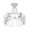 thumbnail image 4 of Golden Lighting Aenon 3-light Semi-Flush Mount in Pewter, 4 of 7