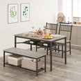 thumbnail image 3 of Soonbuy 4 Person Dining Set, with Wine Rack, Gray, 3 of 8