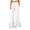 White, variant on Flare Pants for Women Wide Leg Elastic Waist Loose Casual Pants Layered Ruffled Hem Pants with Pockets, 2XL